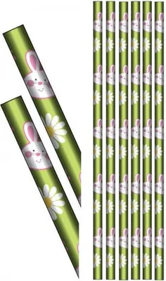 Produktbild von 24 Papier Trinkhalme mit Osterhase