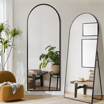 Imagen del producto de Espejo de pared con forma arqueada, marco , 161 x 52 cm, ideal para dormitorios y salones