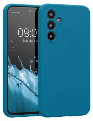 Produktbild von kwmobile Hülle kompatibel mit Samsung Galaxy A54 5G - Hülle Silikon gummiert - Handyhülle - Handy Case in Blue Reef