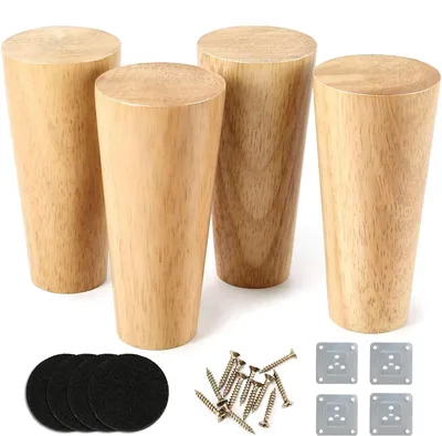 Immagine prodotto di Solidchoice - Set di 4 piedini in legno da 10 cm per mobili