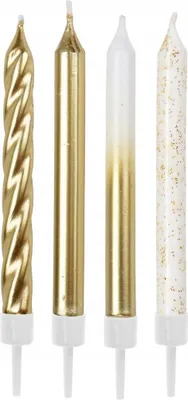 Immagine prodotto di Candele per torta di compleanno oro 6pz
