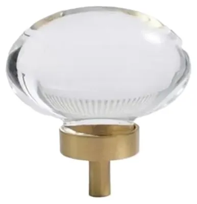 Produktbild von Kristallgläserner Schubladenknopf – mit goldener Basis