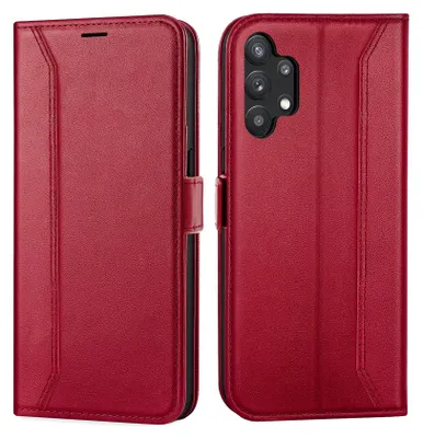 Produktbild von Handyhülle für Samsung Galaxy A32 5G Hülle Flip Case klappbare Tasche Schutzhülle, Rot