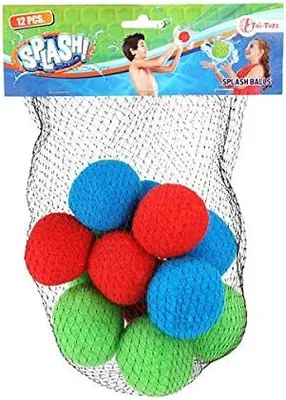 Obrázok produktu pre Toi-Toys Splash opakovane použiteľné vodné balóny na vodné bitky - šetrné k životnému prostrediu - Súprava vodných loptičiek - Vodný softbal - Ø 5 cm - 12 kusov