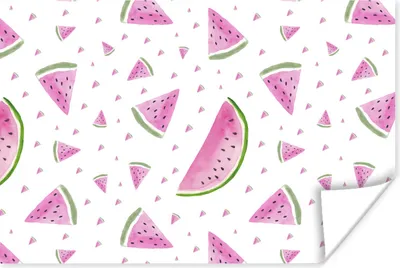 Produktbild von MuchoWow® Poster Wassermelone - Muster - Pastell 180x120 cm - Fotoplakat