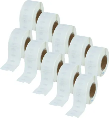 Produktbild von vhbw 10x Rolle 12mm x 50mm (220 Etiketten) Ersatz für Dymo 99017 für Drucker Weiß