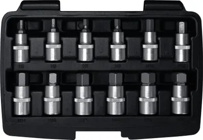 Immagine prodotto di Set di bussole esagonali in acciaio SW 1/2 ", 12 pezzi 04950L