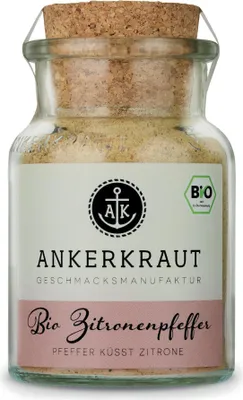 Produktbild von Zitronenpfeffer, 85g im Korkenglas