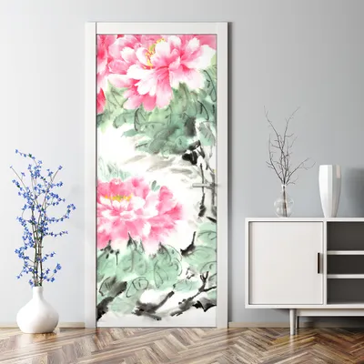 Produktbild von Dekorative Türposter Klebefolie selbstklebend Wandaufkleber Abstrakte Wiese 70 x 200 cm