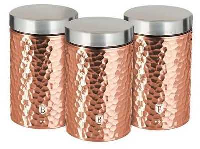 Obrázek produktu pro BERLINGERHAUS Sada 3 dóz na potraviny Primal Rosegold Metallic Line BH-6715