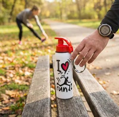 Productafbeelding van Florina sportfles met handvat, 500 ml, verkrijgbaar met verschillende designs
