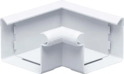 Produktbild von INEFA Rinnenwinkel 90 Grad kastenförmig Innenwinkel, PVC NW68 / 68mm Weiß Wulst innen, Verbindungsstück Dachrinnenzubehör,  Germany