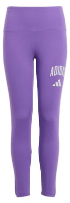Produktbild von adidas Girl's SEASONALS COLLEGIATE TYPOGRAPHY LEGGINGS, active purple/Crystal Sk