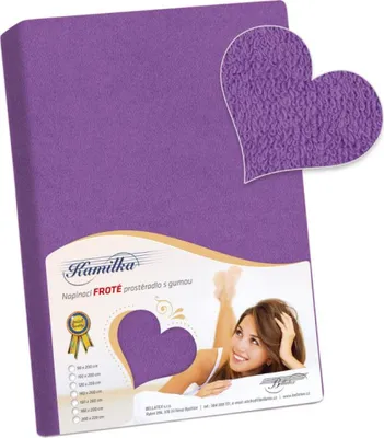 Obrázek produktu pro Prostěradlo froté - Fialová - 120x200