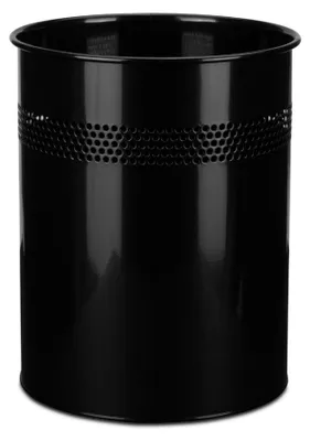 Obrázek produktu pro hjh OFFICE Odpadkový koš 15 l CLEAN III Odpadkový koš kulatý pro kuchyň, kancelář s otevřenou horní částí 32,0 x 26,0 x 26,0 cm
