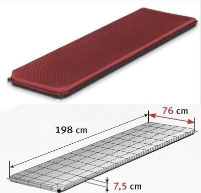Produktbild von Campingmatte Isomatte ALPINE PLUS 80 198x76x7,5 cm