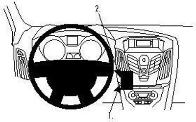 Produktbild von Brodit ProClip Fahrzeughalter 854619 - Mittelbefestigung - Ford Focus 11-14, Ford Focus 12-14