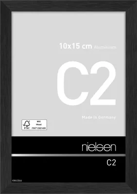 Produktbild von nielsen Aluminium Bilderrahmen C2, 10x15 cm, Struktur Schwarz Matt