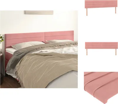 Produktbild von vidaXL Kopfteile 2 Stk. Rosa 100x5x78/88 cm Samt -  Kopf- & Fußenden