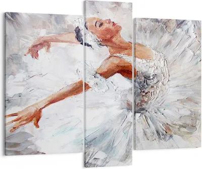 Produktbild von Bild auf Leinwand - Leinwandbild - Frau Tanz Ballett Körper - 95x80cm - Wand Bild - Wanddeko - Leinwanddruck - Bilder - Kunstdruck - Wanddekoration - Leinwand bilder - Wandkunst - CB95x80-3101