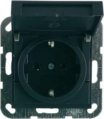 Produktbild von GIRA Einsatz Schutzkontakt-Steckdose System 55, Standard 55, E2, Event, Event Klar, Event Opak, Esprit, ClassiX Anthraz (045428)