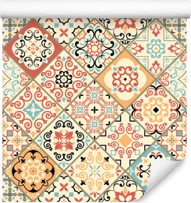Zdjęcie produktu dla Tapeta Dekoracja Abstrakcyjna nowoczesna imitacja płytek orientalna mozaika z efektem 3D