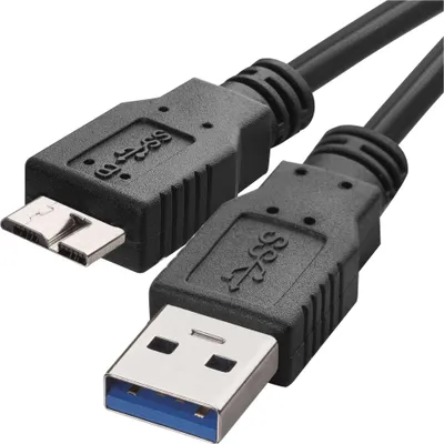 Nabíjecí a datový kabel propojovací USB-A 3.0 / micro USB-B 3.0, 1 m, černý