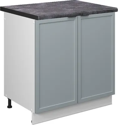 Image de Meuble bas sous-évier Vicco Fame-Line Bleu clair-gris 80cm , PT Anthracite, Model 50911