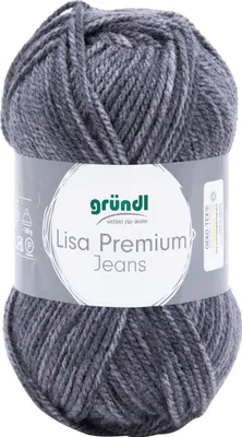 Produktbild von Gründl Wolle Lisa Premium Jeans 133m 50g Stärke 2mm Stricken Häkeln Garn