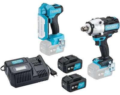 Produktbild von Hazet 3/4 Akku-Schlagschrauber Satz, Akku-Arbeitslicht, 18 Volt 9500P-3/3, 3-tlg.