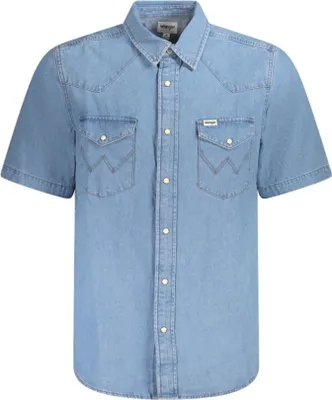 Produktbild von Kurzarm Denimhemd Western mit Taschen Wrangler 112362375 : Größe - S Größe: S
