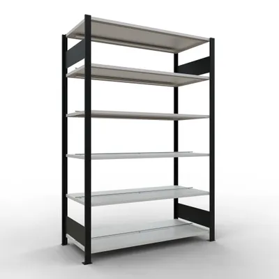 Produktbild von Büroregal Stecksystem Grundregal - 2000x1300x600 mm, Typ 150 kg