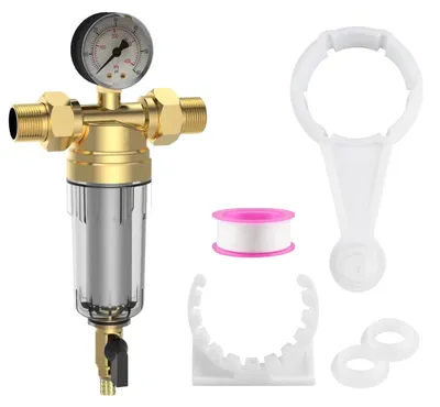 Druckregler 3/4" mit Rückspülfilter und Manometer, 1-6 bar