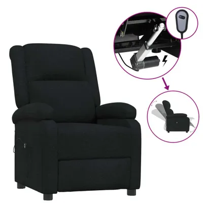 Obrázok produktu pre vidaXL Recliner Electric Black Fabric