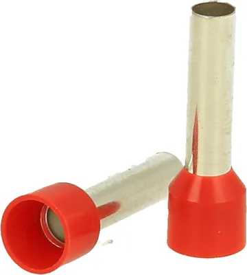 Image de Embouts DIN 46228 partie 4 isolés, taille L, code couleur DIN section 10 mm² rouge - 1 pièce
