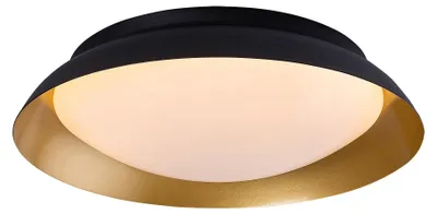 Image de Rabalux Plafonnier LED noir et or Hafsa 300mm 20W 71188