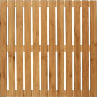 Produktbild von WENKO Baderost Indoor Outdoor Bambus Vorleger 50x50 cm Matte Sauna Pool Dusche
