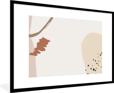Produktbild von MuchoWow® Gerahmtes Poster Sommer - Abstrakt - Weiß - Schwarz 90x60 cm - Poster mit Schwarzem Bilderrahmen Wandposter Rahmen Foto Bilder - Wanddekoration - Fotos