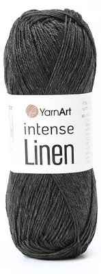 Produktbild von YarnArt Intense Linen 4134 Anthrazit – Sommergarn aus Leinen/Viskose, 50g/175m