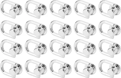 Productafbeelding van 20 stuks D-ringsluitingen, metalen schroefsluitingen