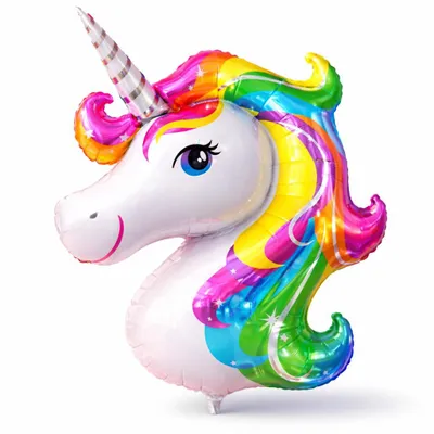 Immagine prodotto di Palloncino unicorno XXL 110 x 85 cm - palloncino ad elio per feste di compleanno per bambini, feste unicorno e decorazioni