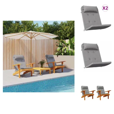 Produktbild von vidaXL Adirondack-Auflagen 2 Stk. Grau Oxford-Gewebe -  Sitzpolster