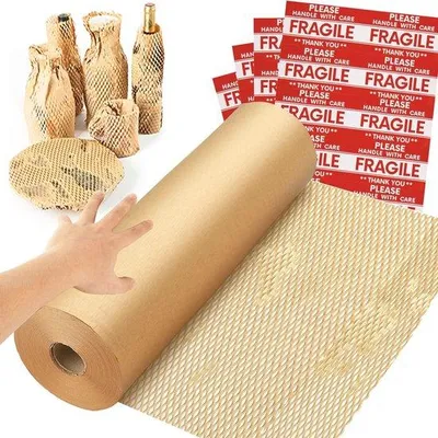 Obrázek produktu pro Ekologická papírová vlna 15" x 328" – udržitelná alternativa k bublinkové fólii