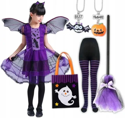 Produktbild von Hopki Vampirina Kinderkostüm Fledermaus Hexe Halloween