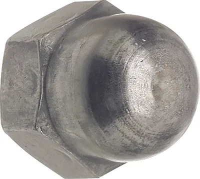 Produktbild von Hutmutter Sechskantmutter ø M8 hohe Form Mutter nach DIN1587/6 Stahl blank