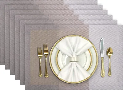 Produktbild von Unyqoos® 6er-Set PVC-Vinyl Tischsets 30 x 45 cm – waschbare, hitzebeständige (bis 80 °C) und rutschfeste Platzsets für Esstisch