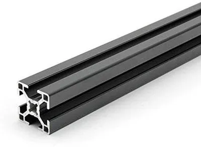 Productafbeelding van Zwart Aluminium Profiel 30x30 L-Type Sleuf 8 Montage Profiel