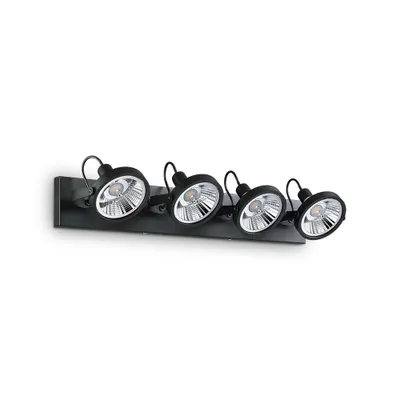 Image de Ideal Lux plafonnier Glim 4-flg. noir 200255