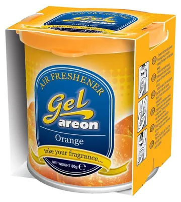 Produktbild von Duftdose Duftbaum Lufterfrischer + DECKEL Orange Original Areon Gel CAN Autogel