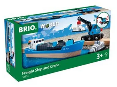 Produktbild von BRIO Containerschiff mit Kranwagen, 1Stück